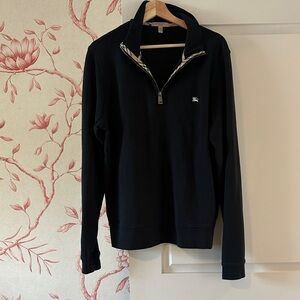 Burberry Black Half-Zip Pullover
